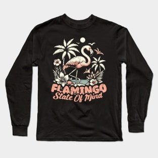 Flamingo State of Mind // Vintage Design Long Sleeve T-Shirt